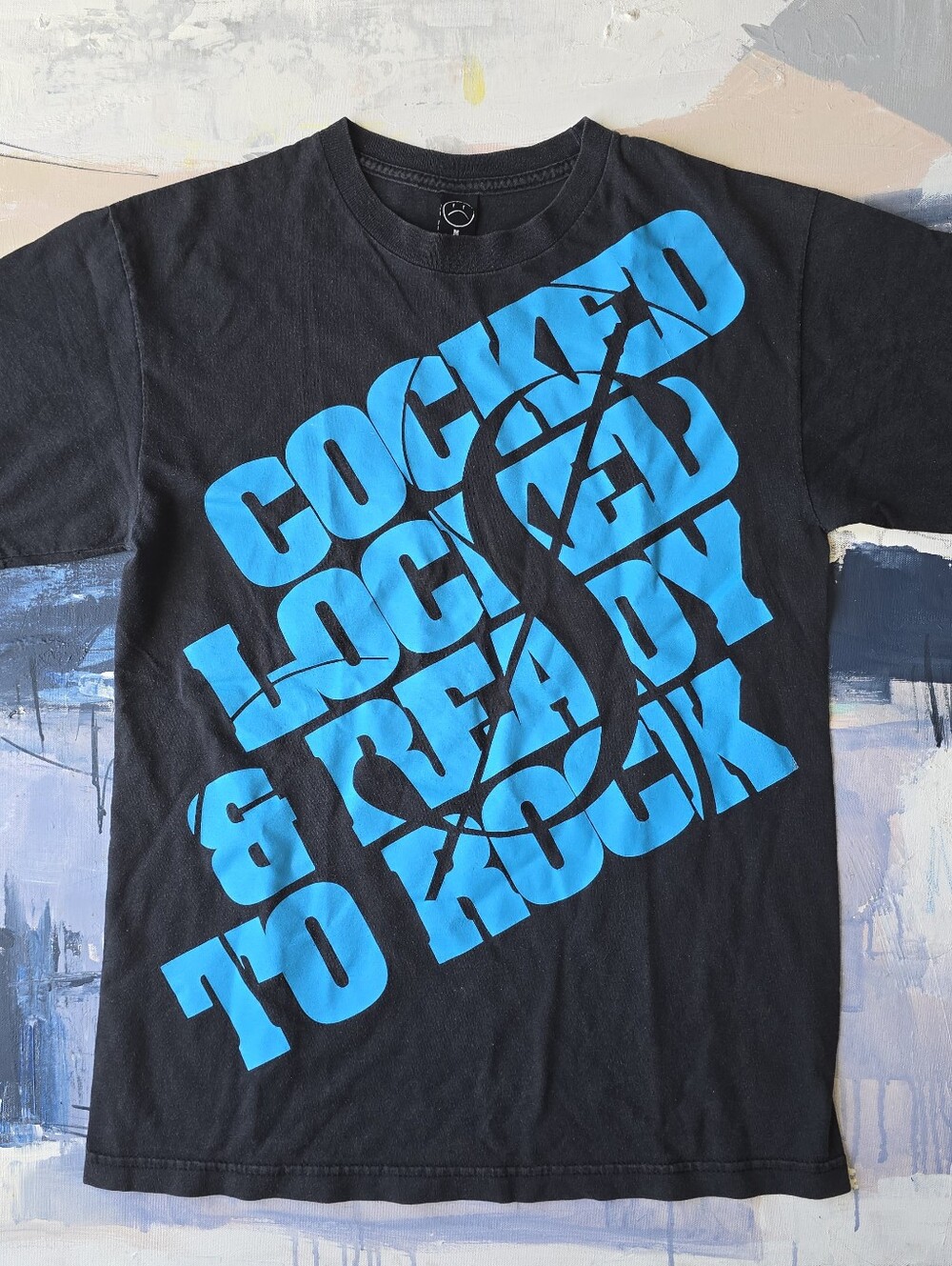 Vintage Rogue Status Cocked Locked TShirt Mens Med Rob Dyrdek Y2K Skate MTV